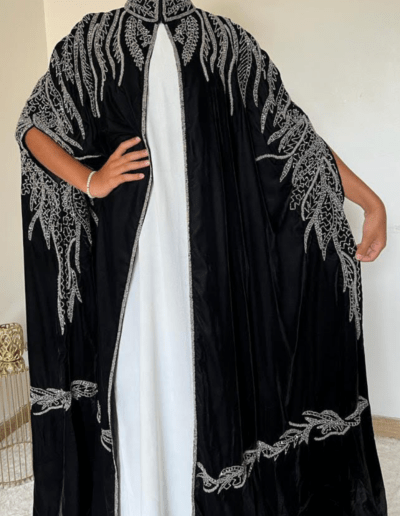 cape abaya soltana noir princess dubai