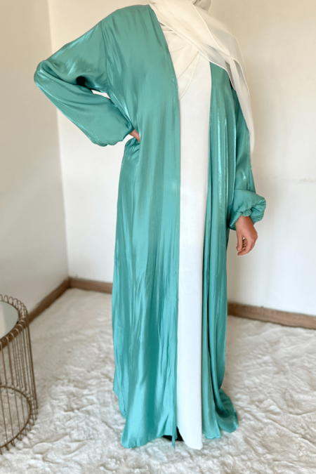 Abaya kimono vert eau