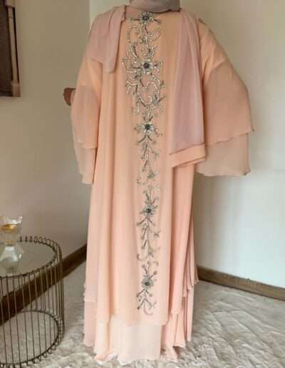 abaya saumon princess