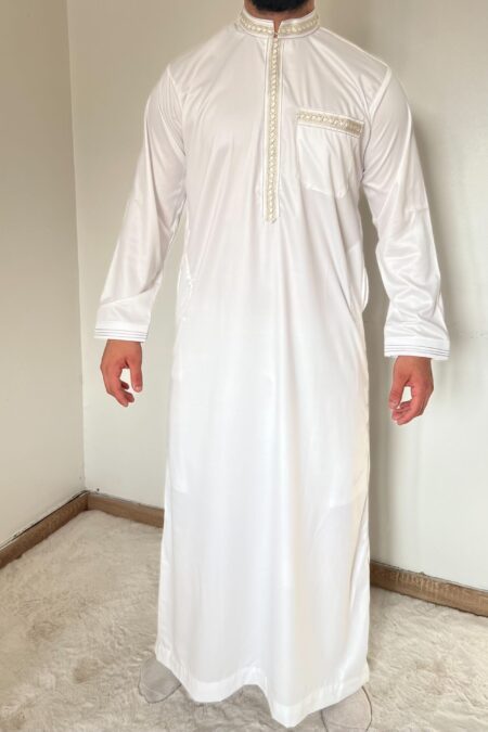 Qamis salman blanc