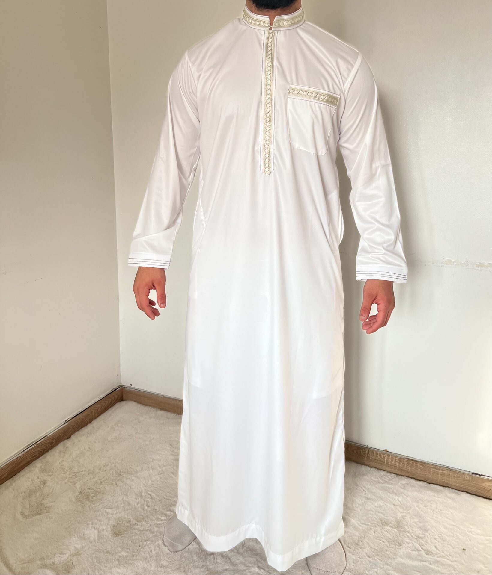 Qamis salman blanc