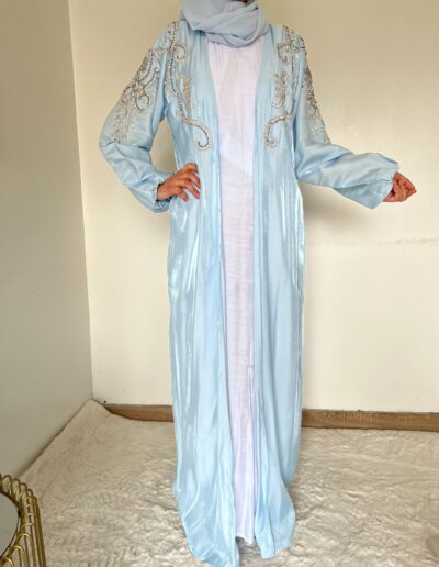 ensemble abaya bleu