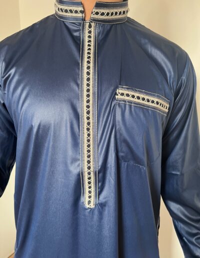 qamis bleu homme
