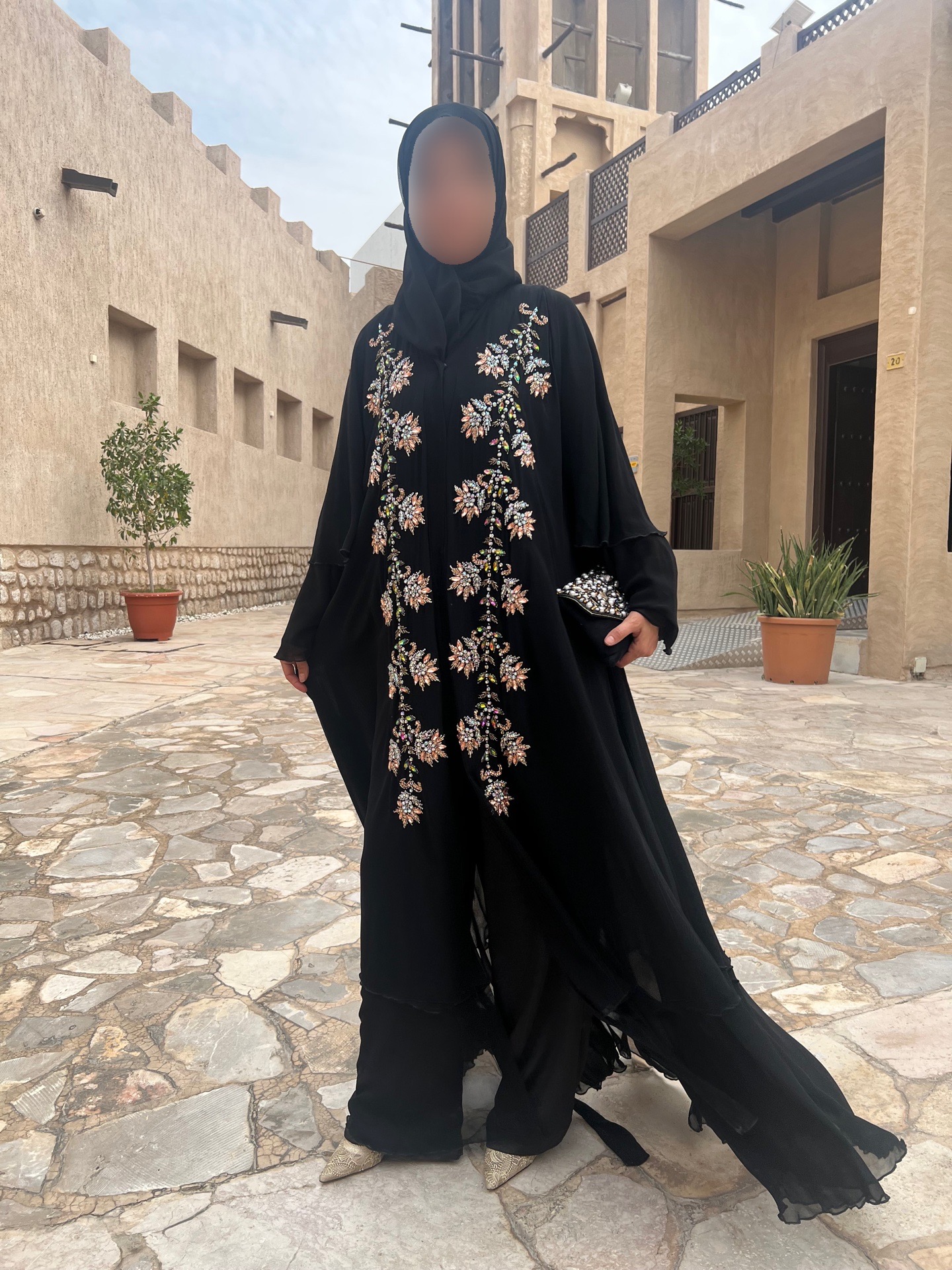 abaya tasnim cuivré