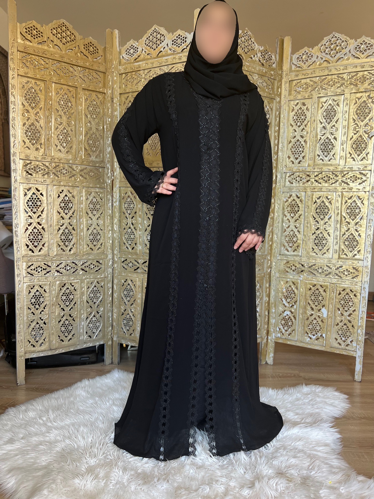 abaya velours fatima